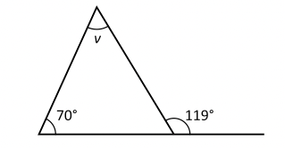 Hur stor är vinkeln $\boldsymbol{v?}$