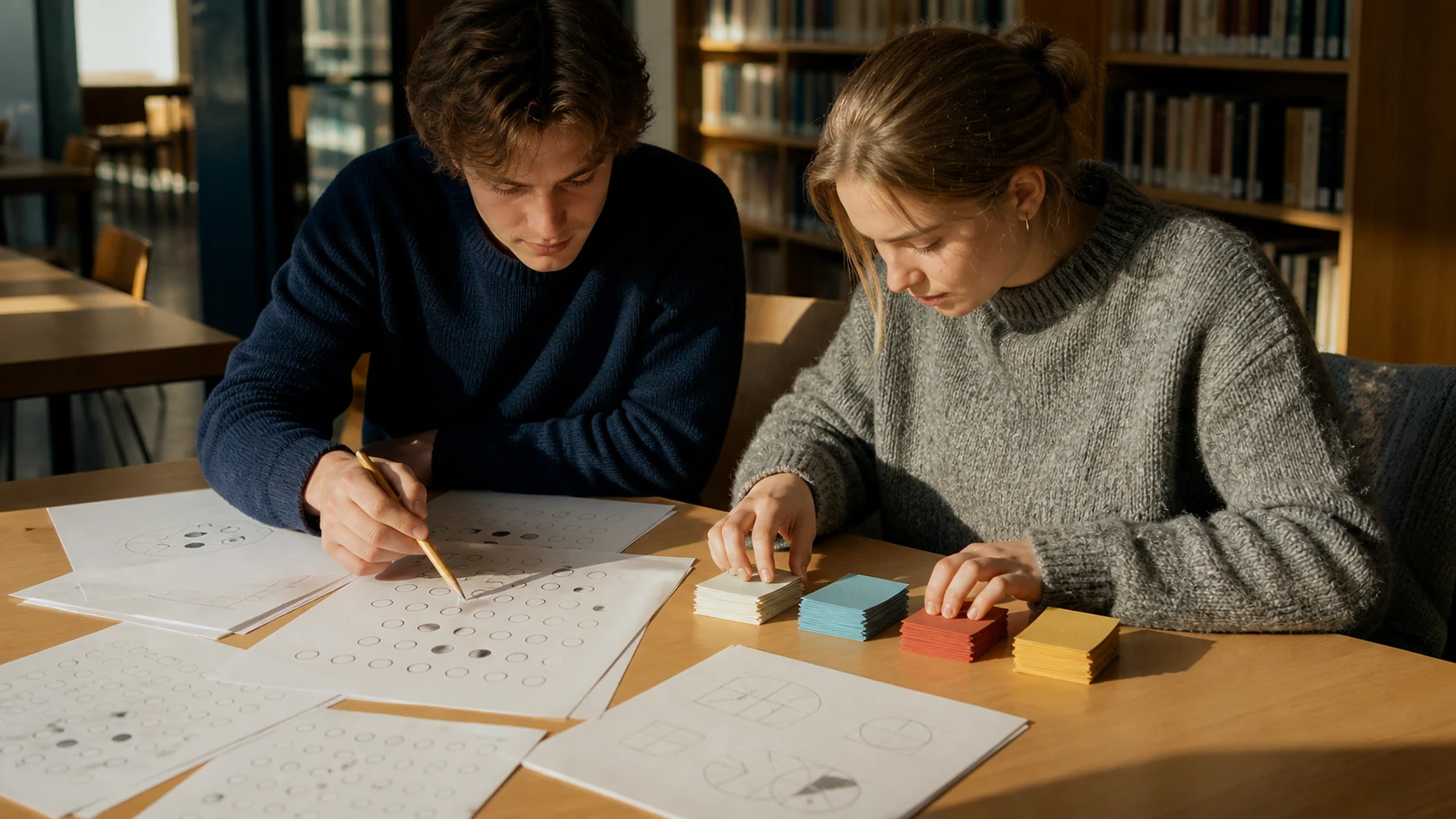 En student sorterar lösningar, felorsaker och nästa träningspass efter ett högskoleprov